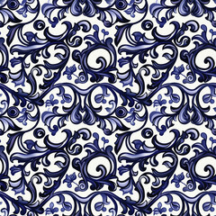 Floral ornamental seamless pattern background