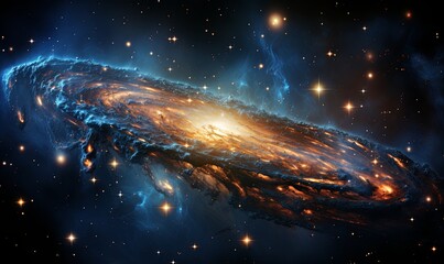Massive Spiral Galaxy Dominating Night Sky