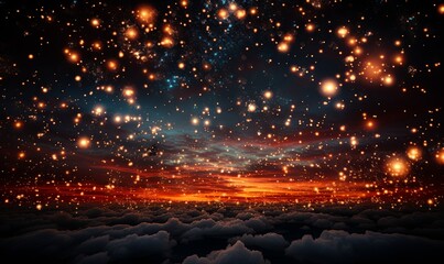 Sparkling Night Sky Filled With Stars
