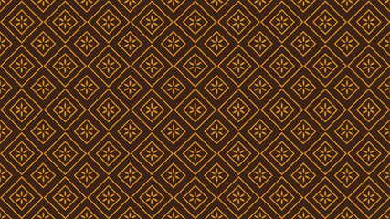 Flower geometric pattern. Seamless vector background. Brown and gold ornament. Ornament for fabric, wallpaper, packaging, Decorative print	
