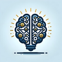 light bulb with brain