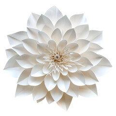 Paper Flower, transparent background, isolated image, generative AI