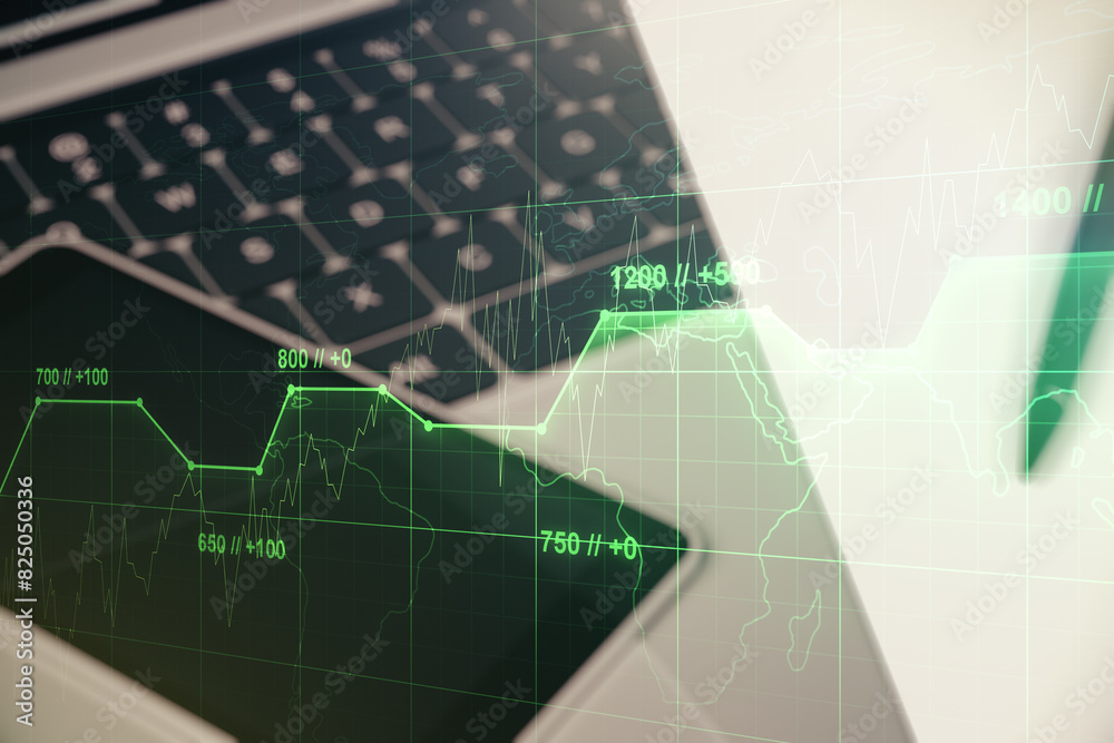Aufkleber abstract creative analytics data spreadsheet on modern computer background, analytics and analysis c