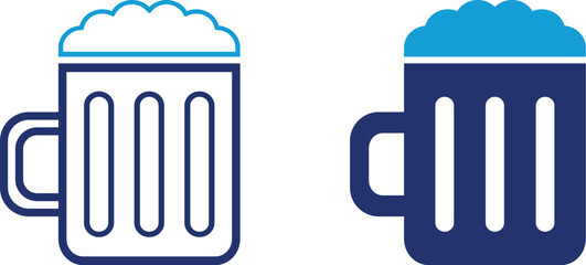 Beer vector icon set. Colorful icon set of Wine, Beer, Champagne, whisky, cocktail. high quality business icon set of Drinks.