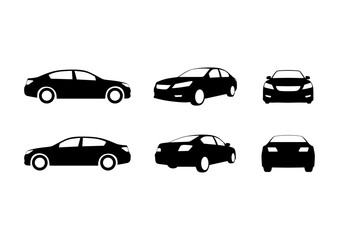 Set of car icon. Vector illustration.	
