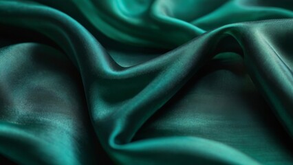Obraz premium Зеленая шелковая ткань