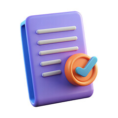 document 3d ilustration