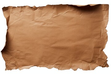 Vintage textured crumpled brown paper with worn edges, perfect for backgrounds, scrapbooking, crafts, and DIY projects.
