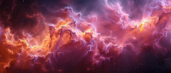 Naklejka premium 3D illustration of an infinite universe of stars and galaxies in outer space