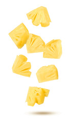 Pineapple on white