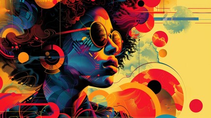 Delve into the expressive motif of this vibrant illustration, where energetic movement and artistic flair come together in perfect harmony.