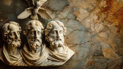 trinity sunday background concept. holy spirits. with copy space. pentecost