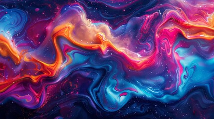 Dive into the mesmerizing world of fluid motion with this stunning pattern, where swirling shapes and vibrant hues come together to create an immersive visual experience.