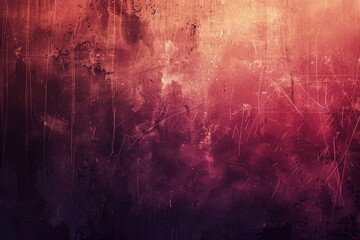 Crimson and violet hues bleed into one another on a gritty, digital texture, creating a dark, vintage-inspired grunge background.