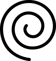 Vector illustration of a linear spiral.