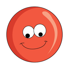 Red cartoon plastic ball for kids