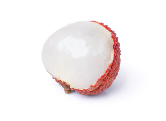 red lychee fruit on white