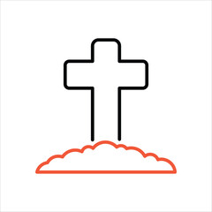 Cemetery vector icon 