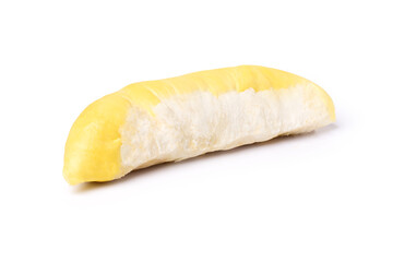 Durian flesh isolated on white background