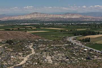 Armenia - June 25, 2023: Armenian cemetery near Khor Virap monastery. Haykakan Par. Caucasus region.