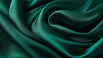 Obraz premium Зеленая шелковая ткань