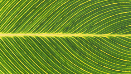 トロピカルな夏のイメージ、大きなシマシマ葉っぱのベンガルタイガー