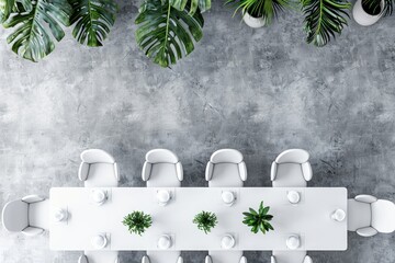 modern office meeting room with long table and chairs interior design inspiration ideas