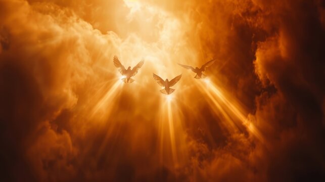 pentecost. trinity sunday background concept