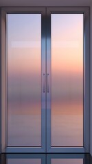 The floor-to-ceiling glass doors 