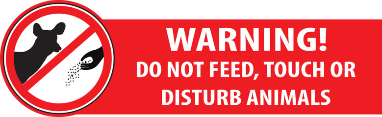 Do not disturb wildlife sign notice vector.eps