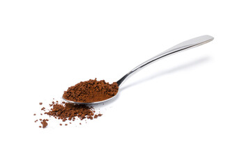 Coffee powder in spoon