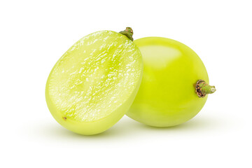 green grape isolated on white