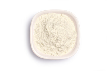 White powder in bowl