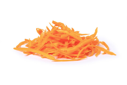 Carrot slices isolated on white background.