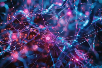 large comlex formation of various different multisize wires made of colorful neon silicone