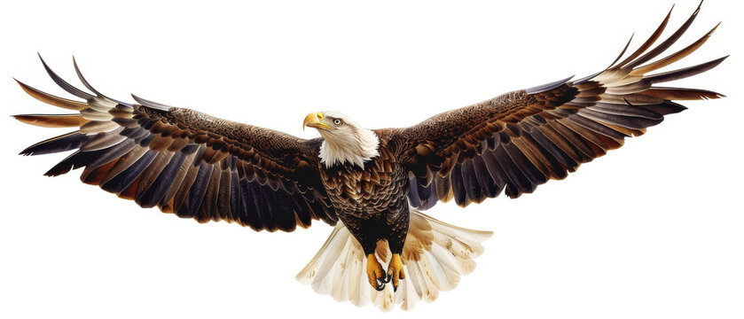 A large eagle is flying in the sky