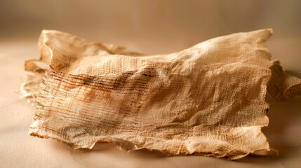 A piece of cloth with a lot of wrinkles and creases