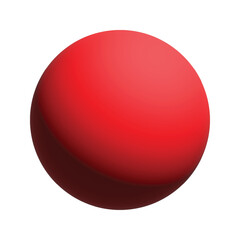 3D red ball vector icon