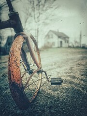Abandoned bike and house 