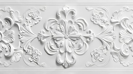 White background with embossed pattern, white background.
