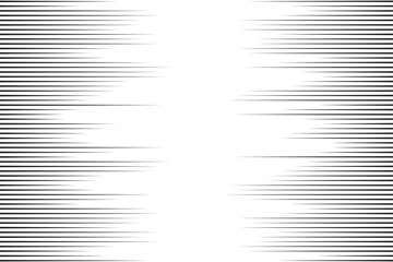 Black radial comics style lines, Straight Vertical Lines, isolated on white background. Speed abstract. Vector illustration