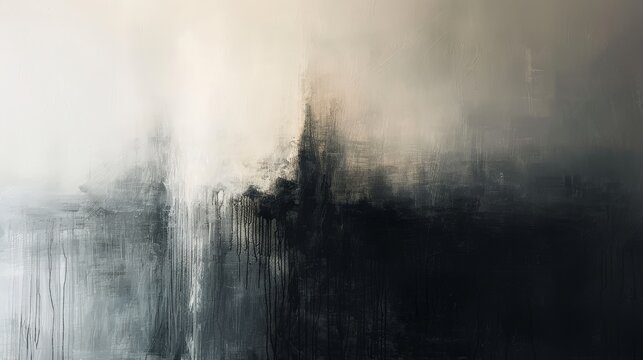 A minimalist abstract art piece capturing the essence of the strong weak paradox. The composition uses a simple, elegant color palette with sharp, defined edges and soft, blurry transitions to