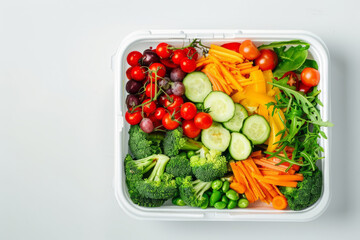 Lunch box with healthy and nutritious food. Food in take away package