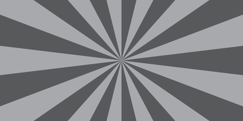 Abstract black and gray sunburst background with rays. geometric ray sun texture design wallpaper.