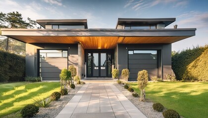 Step into the future with contemporary houses featuring sleek, tall entryways that make a bold architectural statement