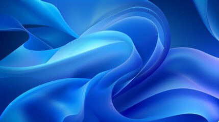 Obraz premium glowing wavy holographic blue