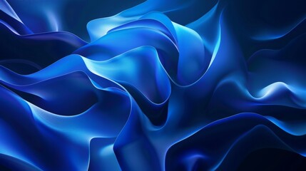 Obraz premium abstract waves blue holographic