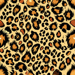 Seamless leopard pattern skin texture background