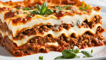 generative ai lasagna typical Italian food.