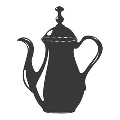 Silhouette coffee pot black color only